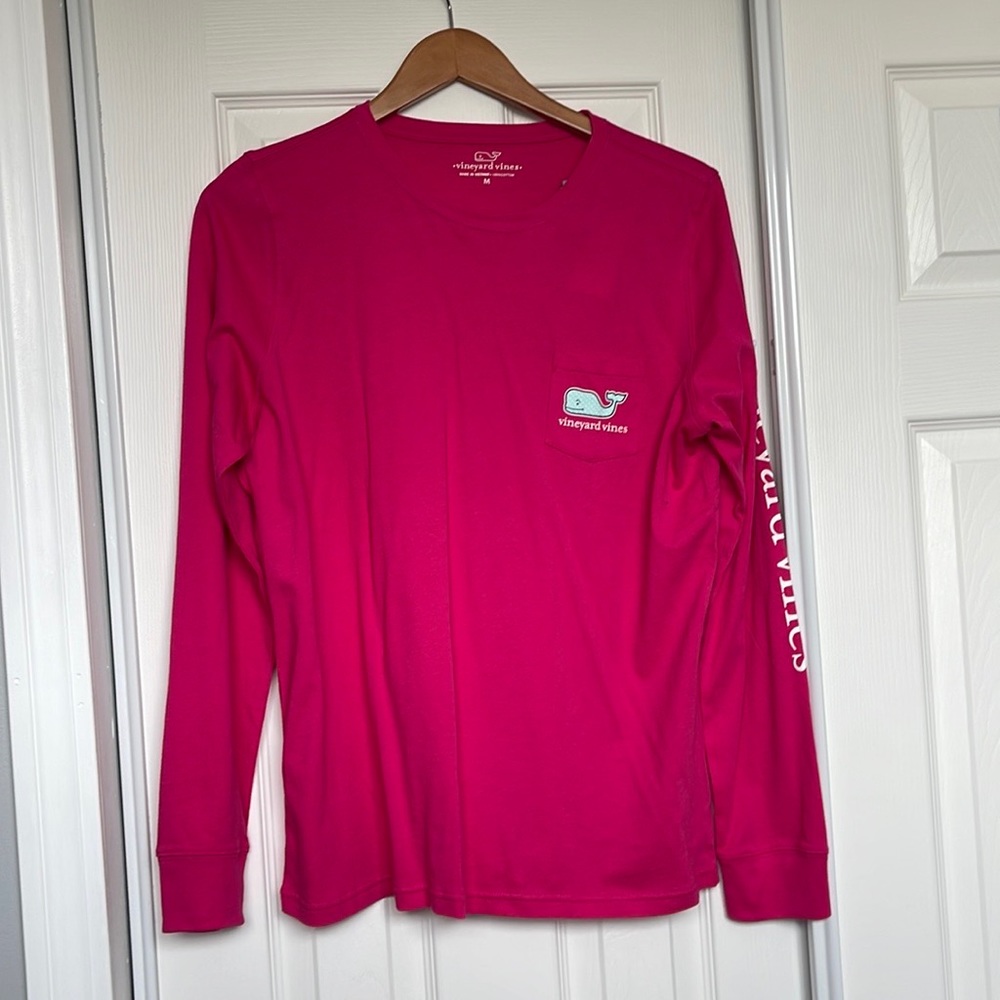Dark Pink Vineyard Vines Long Sleeve Shirt